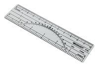 6" Protractor Ruler 10ths / 20ths