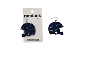 Randans Earrings Football Helmet Bling