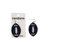 Randans Earrings Football Bling